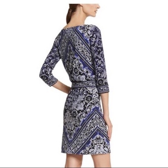 WHBM PRINT BLOUSON DRESS - Picture 3 of 3